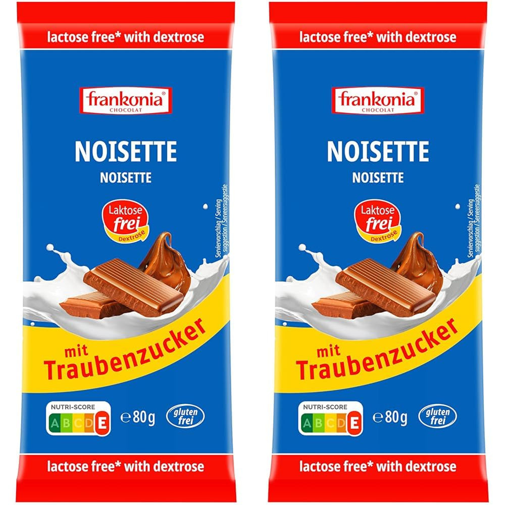 Frankonia Noisette z czekoladą i dekstrozą, bez laktozy i glutenu, 80 gramów