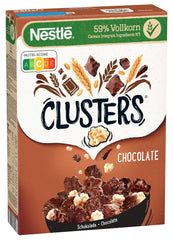 Nestlé CLUSTERS Czekolada, płatki zbożowe składające się w 59% z pełnych ziaren, z czekoladą i migdałami, zawiera witaminy, wapń i żelazo, 1 opakowanie (1 x 330g)
