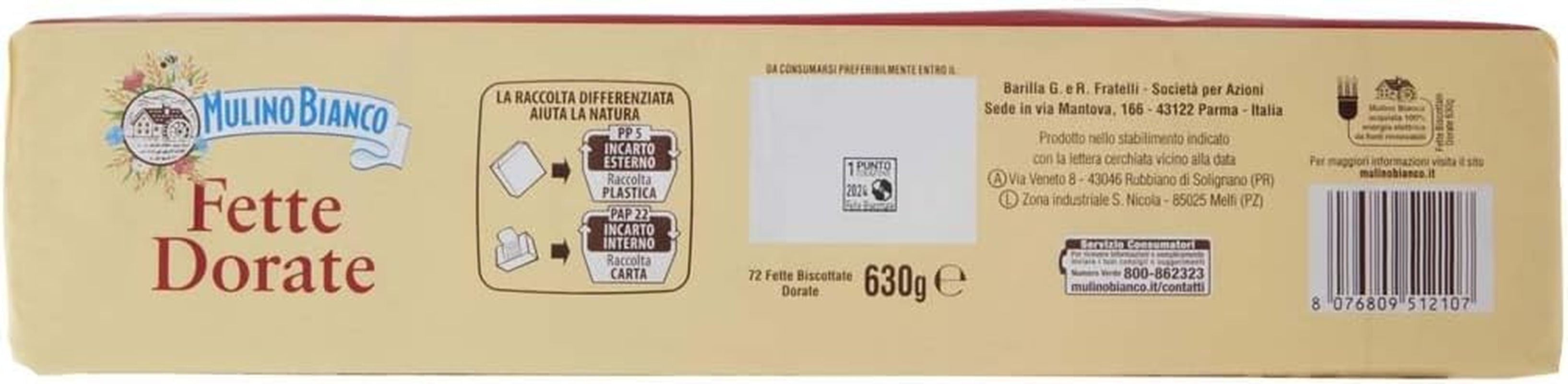 , Fat Biscottate Dorate - 630 gr