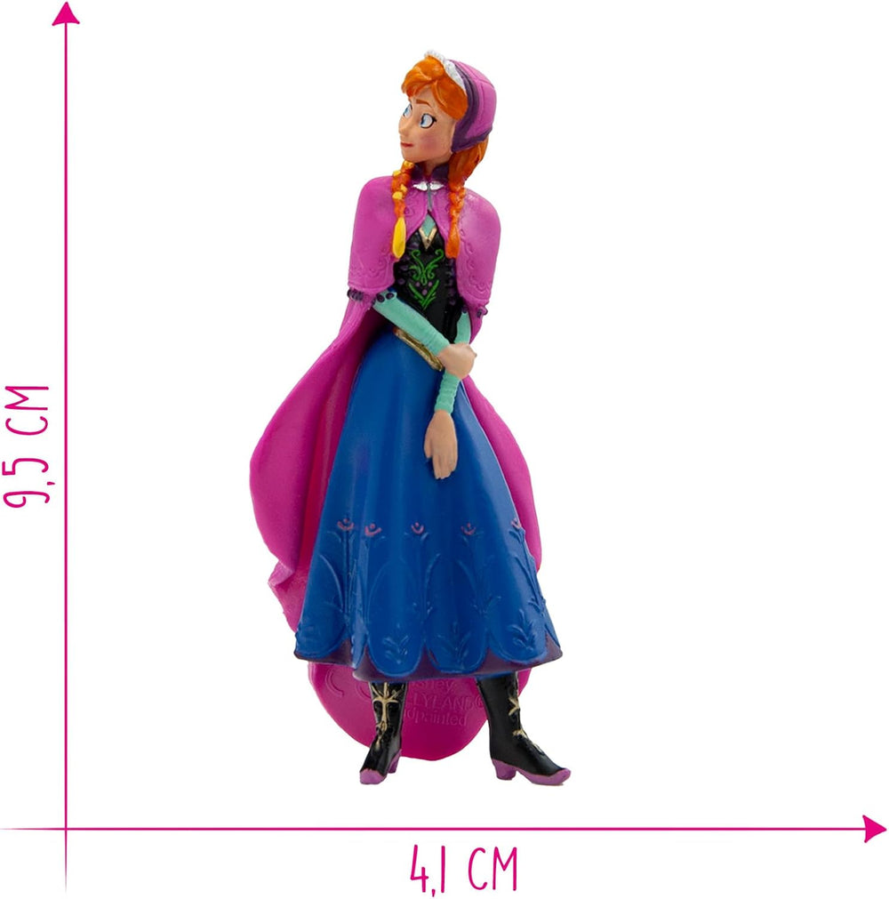 Bullyland 12960 - Spielfigur Prinzessin Anna aus Walt Disney Die Eiskönigin, ca. 9,5 cm, detailgetreu, ideal als kleines Geschenk für Kinder ab 3 Jahren