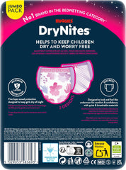 Huggies DryNites Nocne pieluszki do moczenia nocnego dla dziewczynek 13–około 17 lat (48–60 kg) 33 szt. (3 x 11) Duże miesięczne opakowanie XL Majtki pieluszkowe