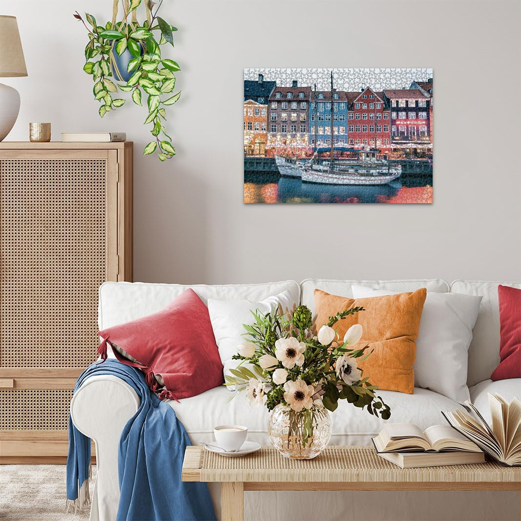 Ravensburger Puzzle Locuri scandinave 12000111 - Copenhaga, Danemarca - puzzle jigsaw de 1000 de piese pentru adulți și copii de peste 14 ani Puzzle Naty Shop
