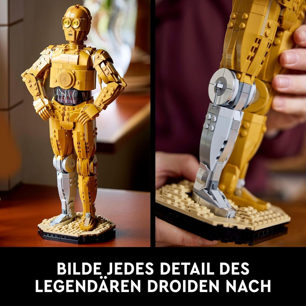 LEGO Star Wars C-3PO B, droid do zbudowania, model do kolekcjonowania, budowania i wystawiania, nostalgiczny pomysł na prezent dla dorosłych i fanów, przedmiot kolekcjonerski, zestaw fantasy 75398 Zestawy do budowania Kup w sklepie LEGO
