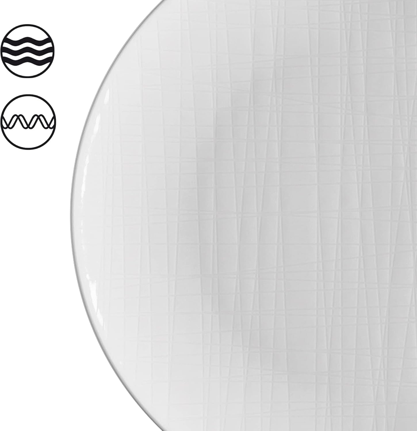 Rosenthal 11770-800001-28370 Set de plasă, 16 piese, format din 4 farfurii (adâncime 21 cm, plate 21/27 cm), boluri pentru cereale 14 cm, alb