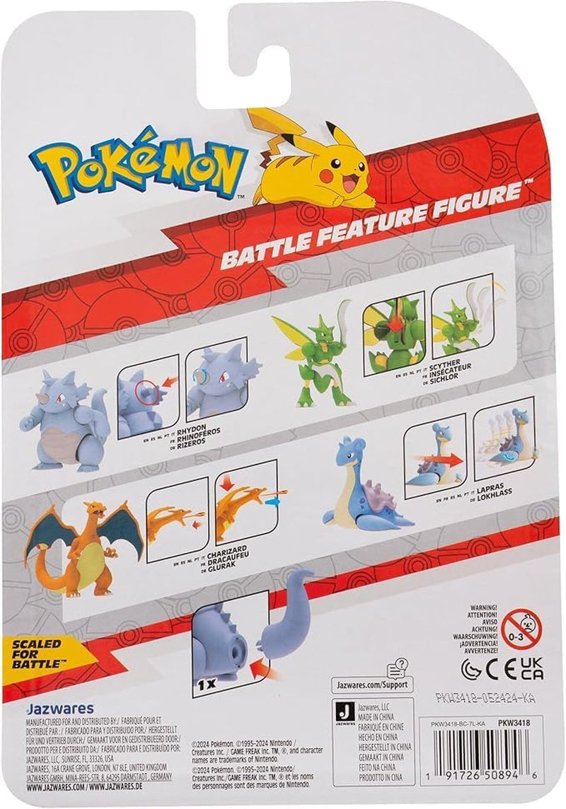 Pokémon PKW3418 - Figurka z bitwą - Rizeros Oficjalna figurka ruchoma 11,5 cm Figurki Naty Shop