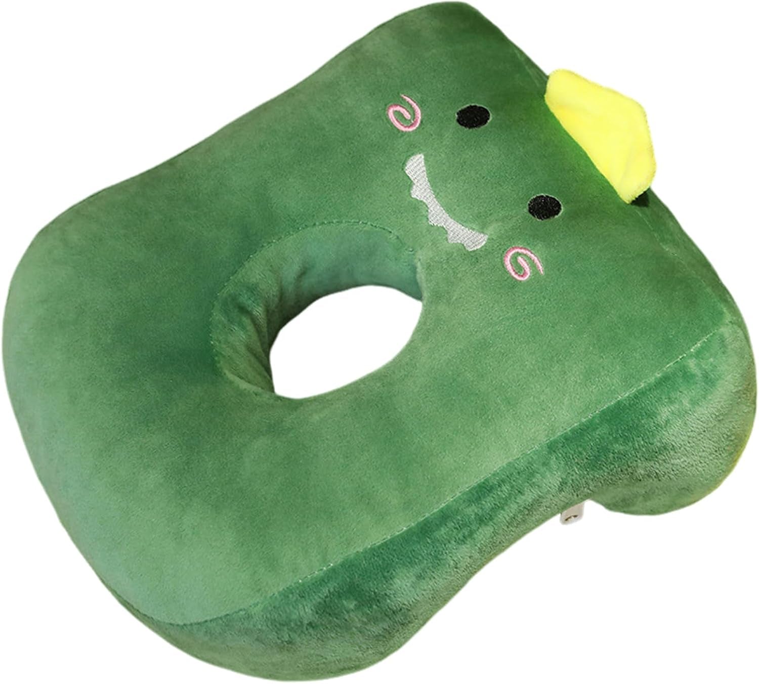 Pernă de somn pentru birou, bumbac de memorie, pernă drăguță cu gaură pentru ureche, pernă de somn moale, pernă pentru urechi pentru dormit lateral pentru femei, fete, copii (pisoi gri) Perne ortopedice cervicale Naty Shop Dinozauri (verde)