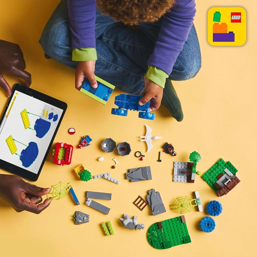 LEGO Marvel Zespół Spideya na misji ratunkowej w ciężarówce dinozaurów Zabawkowe auto do zbudowania dla superbohaterów Zestaw przygodowy dla dzieci w wieku powyżej 4 lat Spidey i jego super przyjaciele 11199 zestawów do budowania Kup w sklepie LEGO