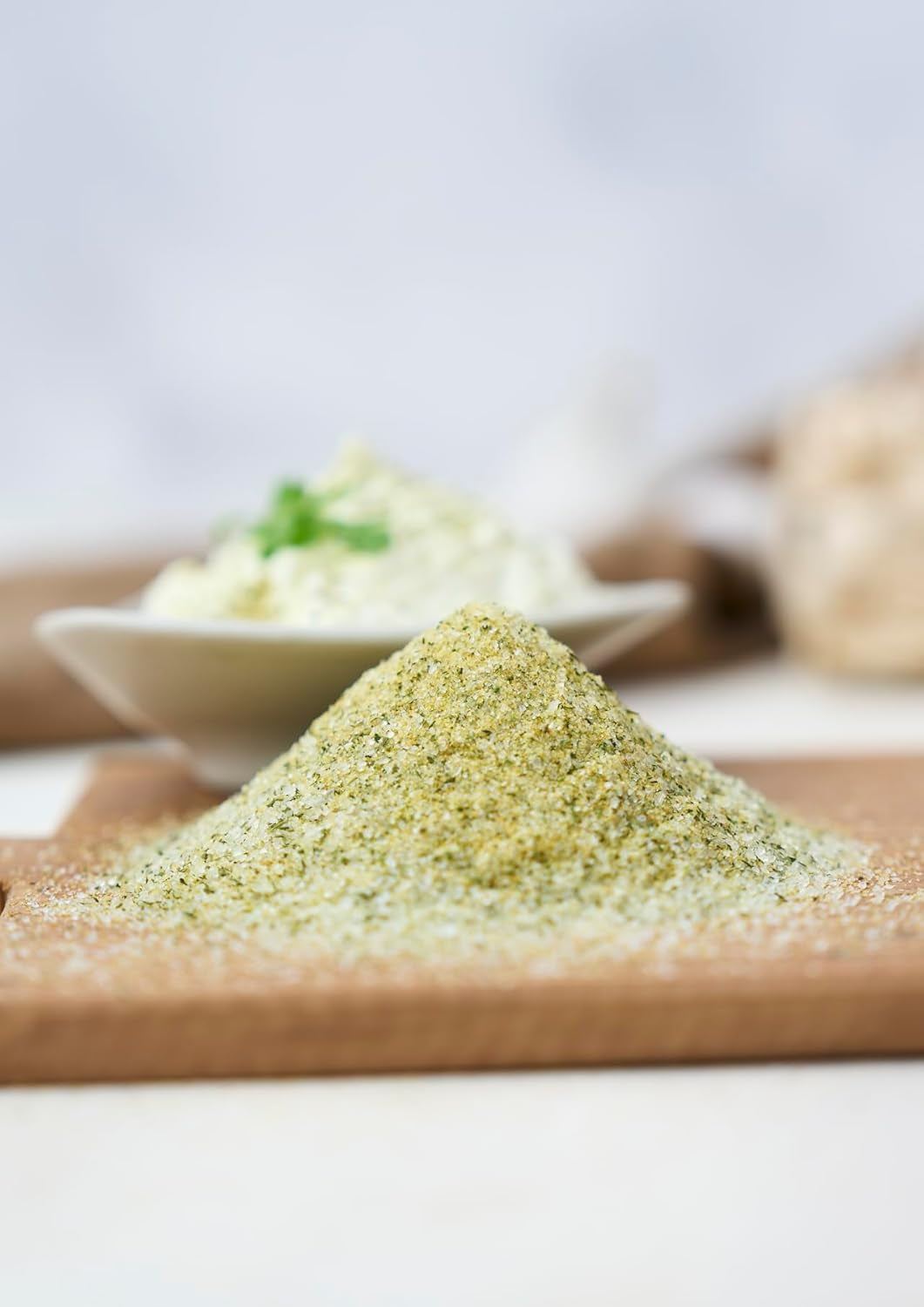 Fuchs Gewürze - Knoblauchsalz - Gewürzsalz für Dips, Saucen und Gemüse - naturalne składniki - 90 g w wiederverwendbarer, recyclebarer Dawka