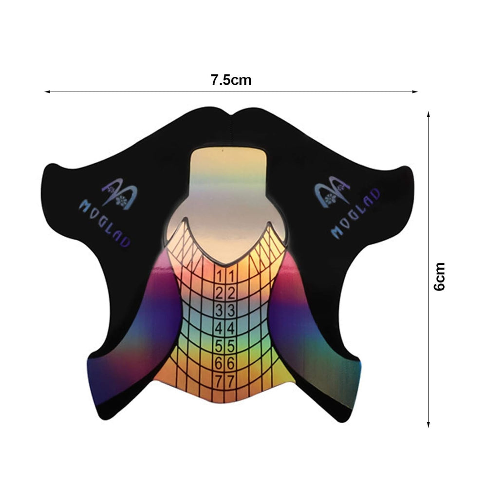 100 de bucăți de șabloane pentru unghii cu gel, accesorii pentru unghii artificiale, Sablone nail autoadezive pentru nail art, unghii cu gel, extensii de unghii artificiale