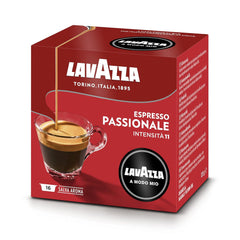 Lavazza, A Modo Mio Passionale, 256 Kaffeekapseln, für einen Espresso mit Noten von Karamell und Schokolade, 100% Arabica, Intensität 11/13, dunkle Röstung, 16 Packungen x 16 Kapseln