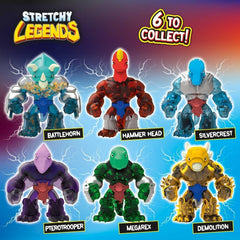 STRETCHY LEGENDS D'Molition - Figurine de acțiune elastice pentru copii, figuri de supereroi elastice pentru a colecta cu umplutură de slime Action figures Naty Shop