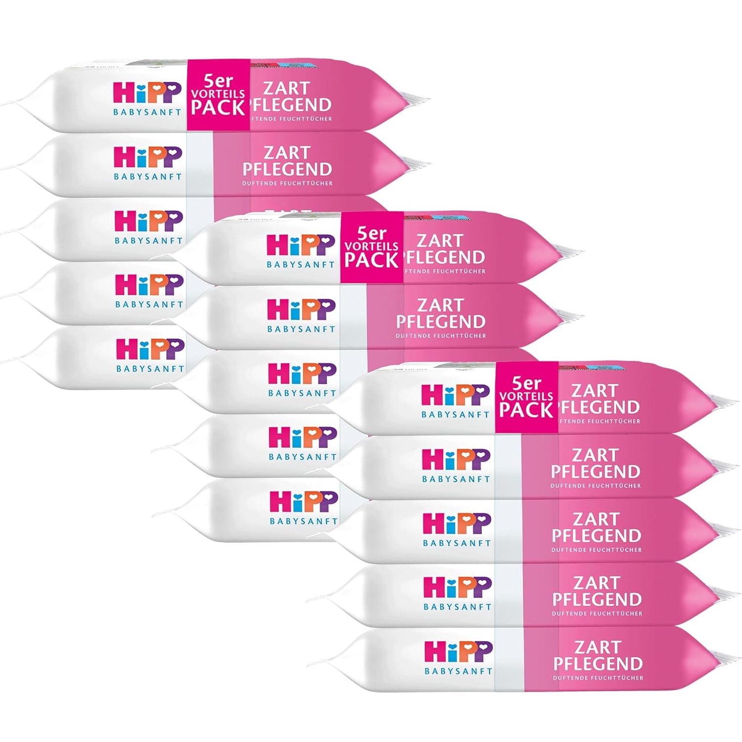 HiPP Babysanft Delicates Chusteczki nawilżane dla niemowląt 720 sztuk (3 x 240) z organicznym ekstraktem z migdałów, wyjątkowo przyjazne dla skóry, do delikatnego czyszczenia wrażliwej skóry dziecka