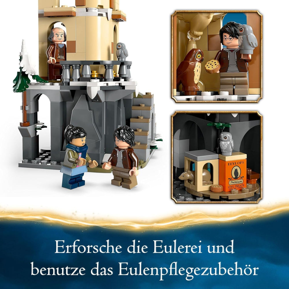 LEGO Harry Potter Sowa w zamku Hogwart, zestaw przygodowy ze zwierzętami i trzema minifigurkami, zabawka filmowa dla dzieci, prezent dla dziewcząt, chłopców i wszystkich fanów od 8. roku życia 76430 Zestawy do budowania Besuche den LEGO-Store