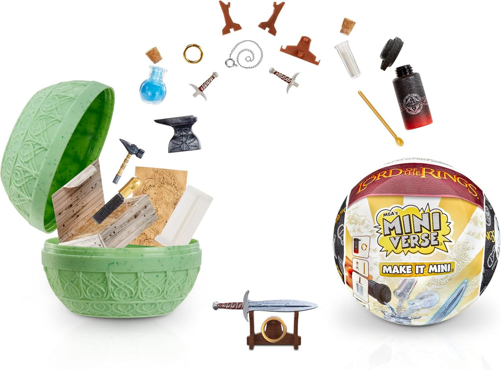 Mga'S Miniverse Make It Mini - Stăpânul Inelelor Mini piese de colecție, pachet orb, set de artizanat din rășină, replici, potrivite pentru colecționari și copii de la 8 ani, nu ESSBAR Action figures Naty Shop Titlu implicit