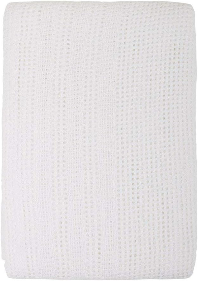 Pościel rodzinna Różowy koc komórkowy na łóżko podwójne, bawełna, dwustronna duża narzuta, lekki, termiczny, miękki, tradycyjny koc komórkowy, kołdry i kołdry 230 x 230 cm Naty Shop Białe łóżko podwójne (230 x 230 cm)