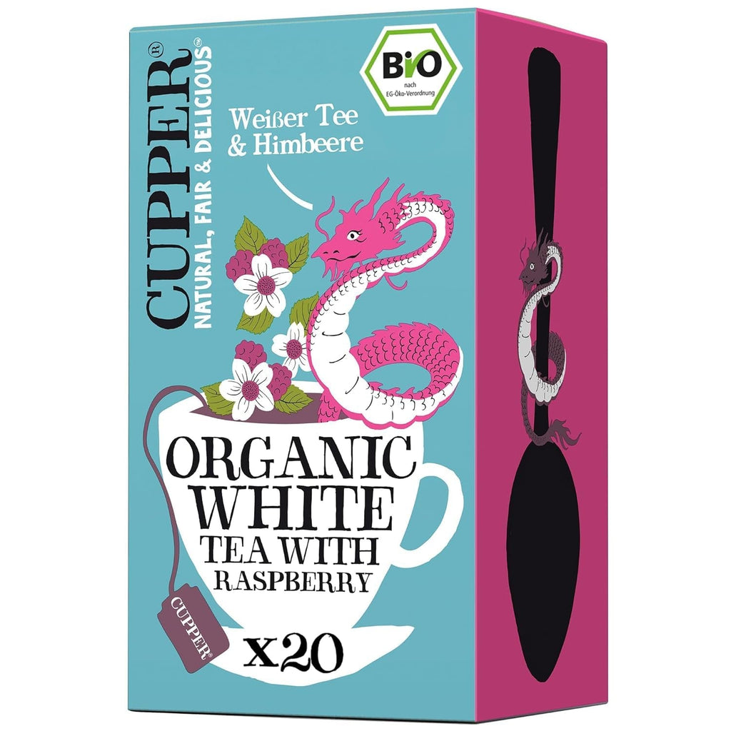 Cupper Ceai de fructe organic Cranberry Rasperry, 20 pliculețe de ceai nealbite, ecologic, comerț echitabil