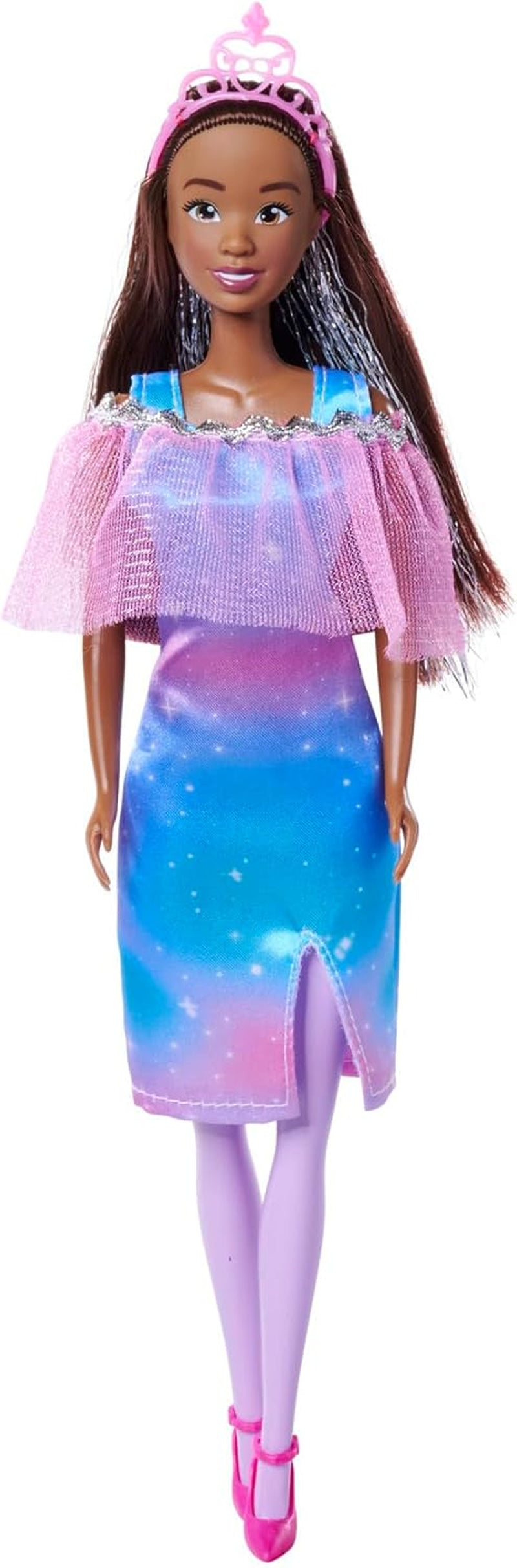 Simba Steffi Love Fantasy Princess, 4 culori asortate, livrat doar un articol, păpușă prințesă cu pelerină și dungi strălucitoare, 29 cm, vârste 3+