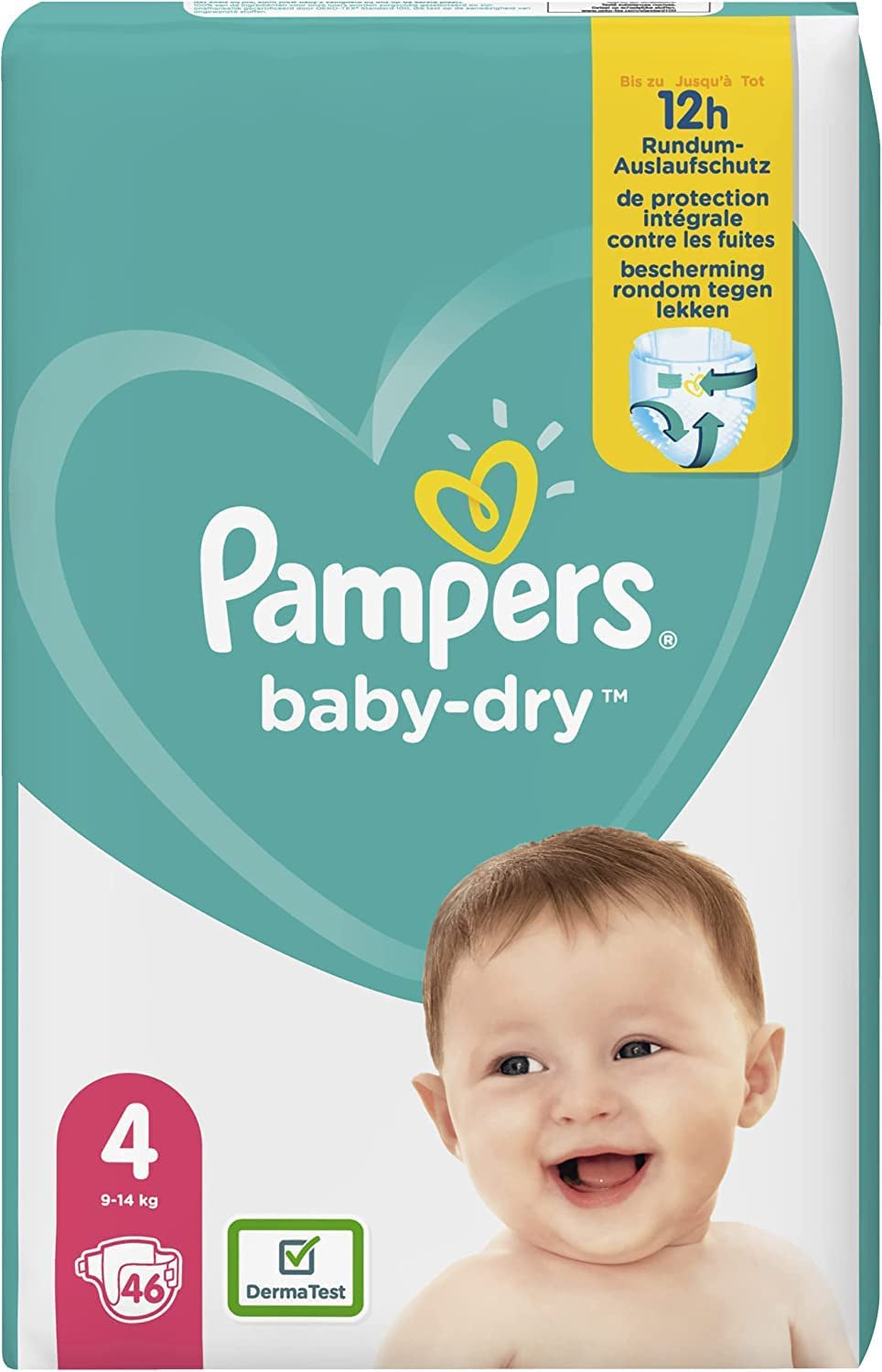 Pieluszki Pampers Baby-Dry rozmiar 8, 43 pieluchy, od 19 kg, opakowanie Jumbo+