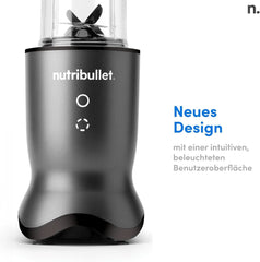 Blender osobisty Nutribullet, mikser Der Leistungsstärkste Mixer Für Eine porcja, silnik 1000 Watt Und Leiser, 900 ml Becher Aus Tritan Renew, Leuchtende Touch Bedienknöpfe, Dunkel Grau Bucatarie Naty Shop