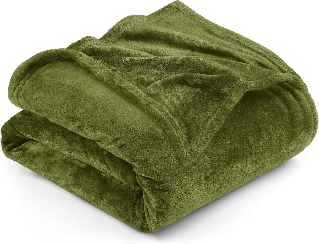 Utopia Bedding Pătură confortabilă din fleece [228X228 Cm, gri] Pătură moale, ușoară, caldă și pufoasă Pătură confortabilă și respirabilă pentru pat canapea canapea Paturi si Cuverturi Besuche den Utopia Bedding-Store Olive 228X167 Cm