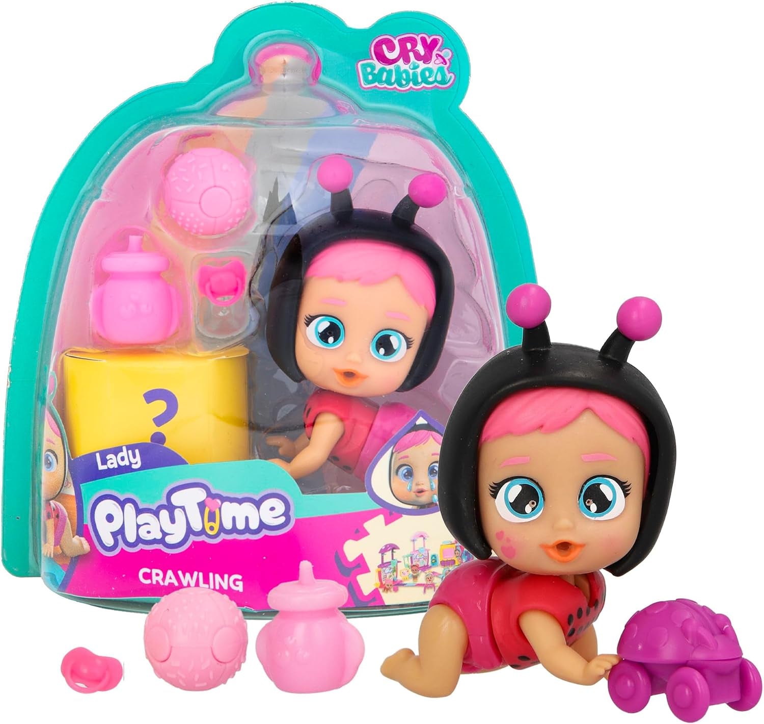 Cry Babies Playtime Day Care Lady, Puppenhaus Day Care Babies mit einem großen interaktiven Zubehör, sie weinen echte Tränen, Werden zufällig gesendt, für Kinder 4 bis 6 Jahre