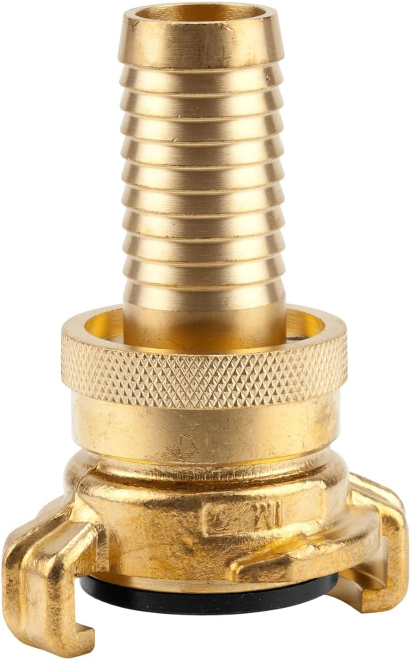 Niplu filetat din alamă Gardena: Conector din alamă pentru conectarea pe ambele părți, de exemplu la pompe, filet de țeavă 26,5 mm (G 3/4 inch) (7260-20)