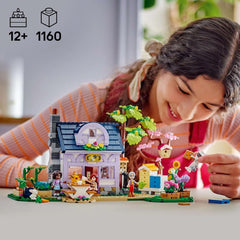 LEGO Friends Dom i ogród kwiatowy Zestaw do budowania pszczelarza Zestaw przyrodniczy Prezent dla dziewczynek 12+ Zestaw modeli do zbudowania 4 minifigurki i figurki zwierząt Kot i królik 42669 Zestawy do budowania Kup sklep LEGO