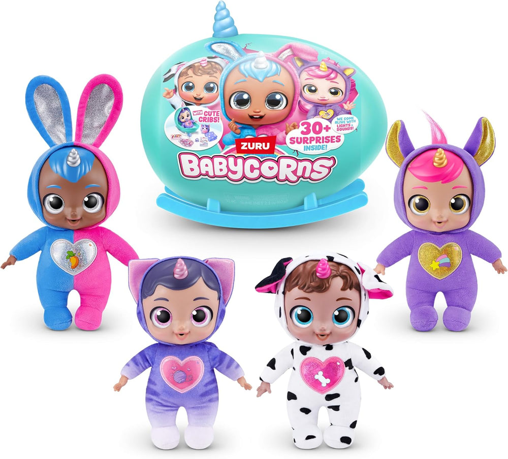 Babycorns Serie 1 von ZURU Magic Babypuppe Katze (Poppy) z akcesoriami, niespodzianka Unboxing-Spielzeug für Kinder, Mädchen