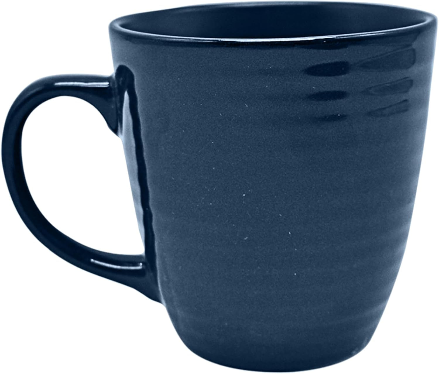 Set de veselă combinat vintage ECHTWERK „Alicia” cu 16 piese Design modern pentru 4 persoane, set elegant de veselă din gresie albastru închis cu 4 farfurii, 4 farfurii laterale, 4 boluri, 4 cești de ceai