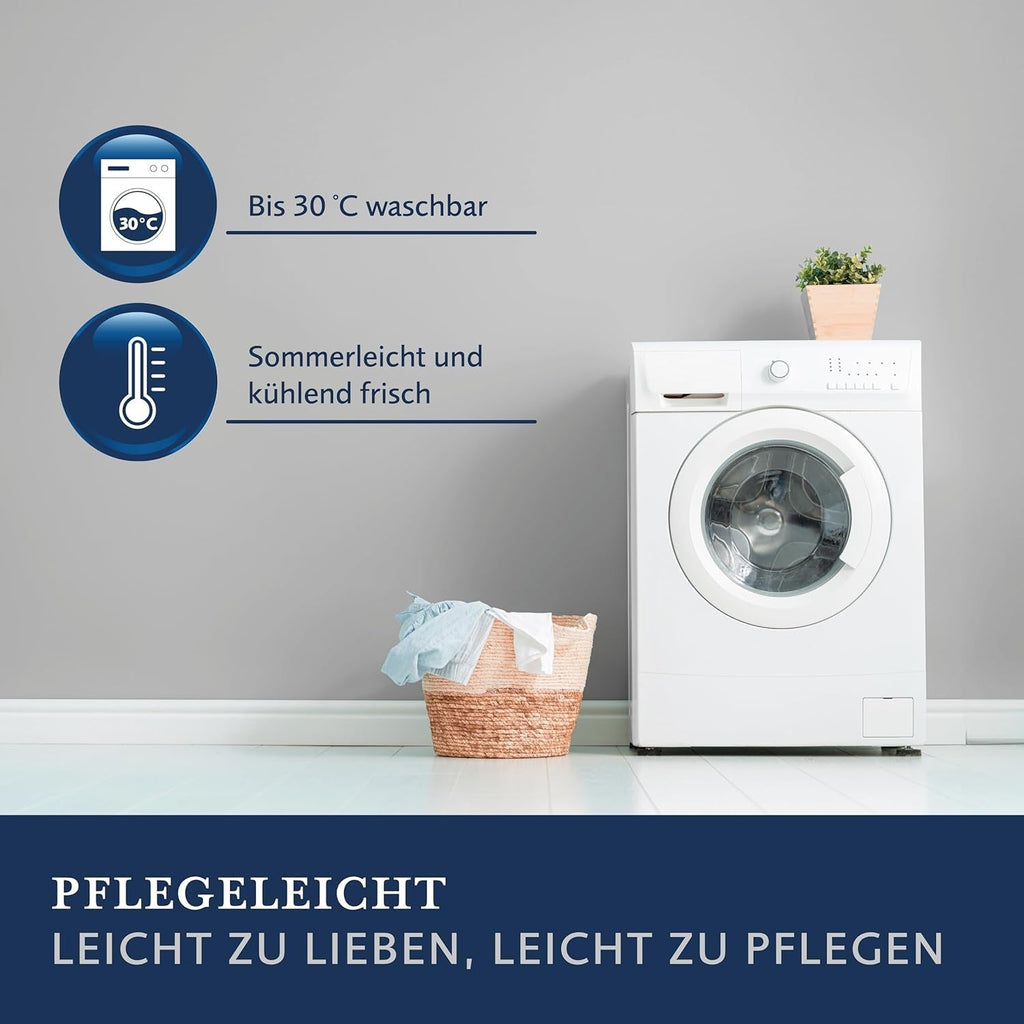 Plapumă Billerbeck Simone Superlight - plapumă de mătase - 135 X 200 Cm - plapumă de vară, plapumă răcoritoare, plapumă ușoară de vară - 100 % bumbac, alb Plapumi si pilote Naty Shop