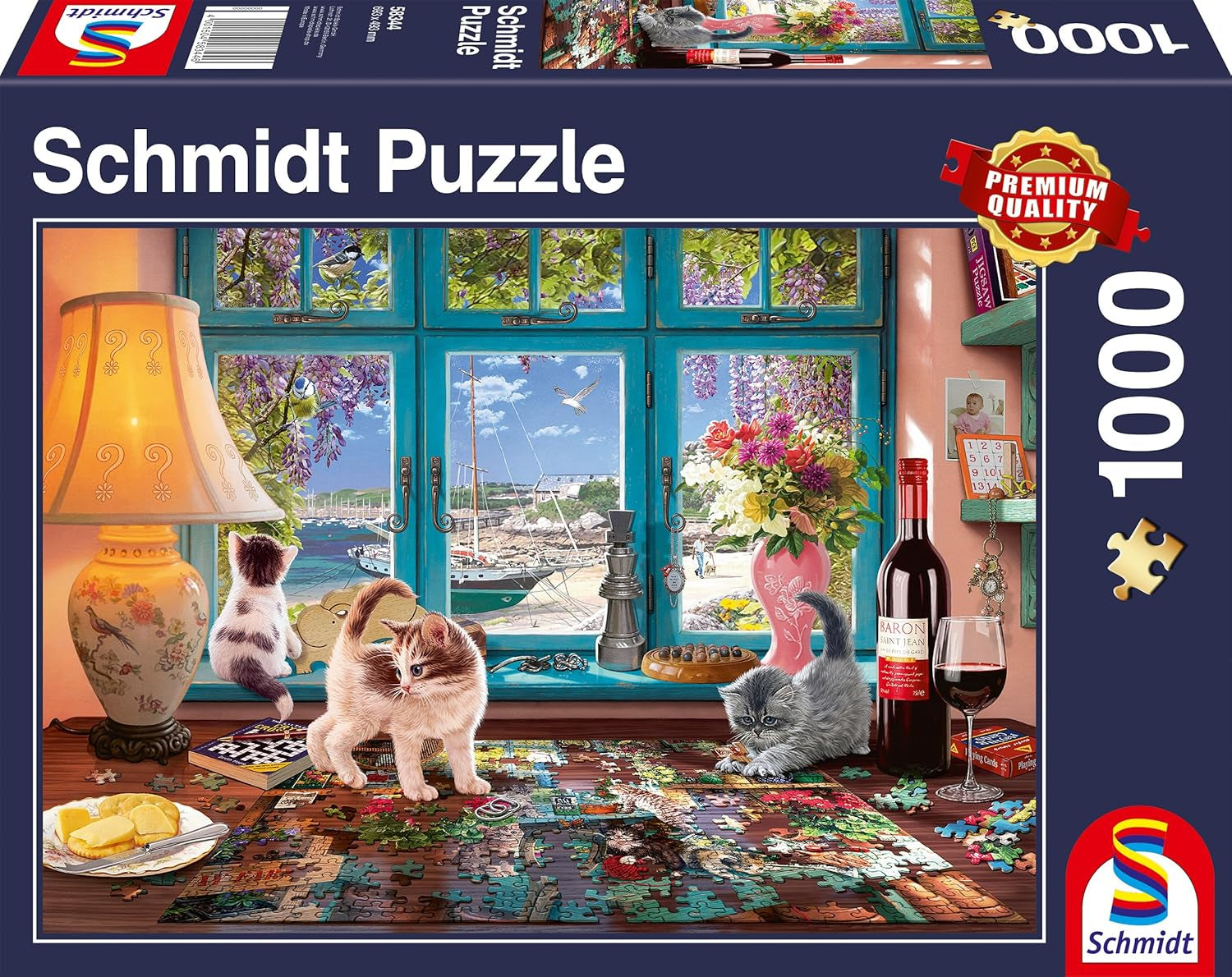 Schmidt Spiele 58344 Na stole z puzzlami, puzzle 1000 elementów Puzzle Naty Shop Tytuł domyślny