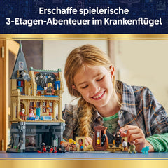 LEGO Harry Potter Schloss Hogwart: Krankenflügel - zestaw do samodzielnego montażu z 7 minifigurkami - Modellbau mit Hermine und Ron Figuran - Kreatives Geschenk für Mädchen, Jungen und Fans ab 9 Jahren - 76463