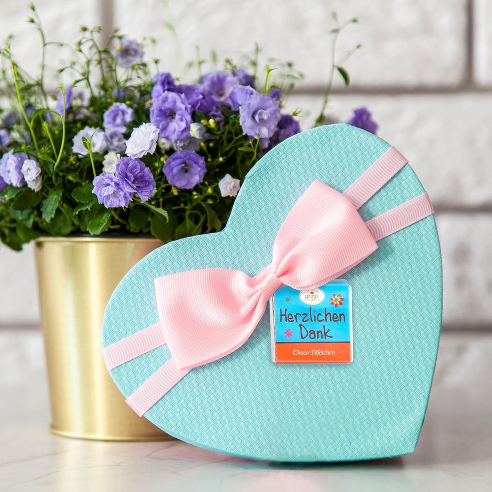 Heidel Thanks, batoniki mlecznej czekolady 3x80g, 16 mini-batonów po 5g w opakowaniu, różne wyrazy wdzięczności, wykwintny pomysł na prezent