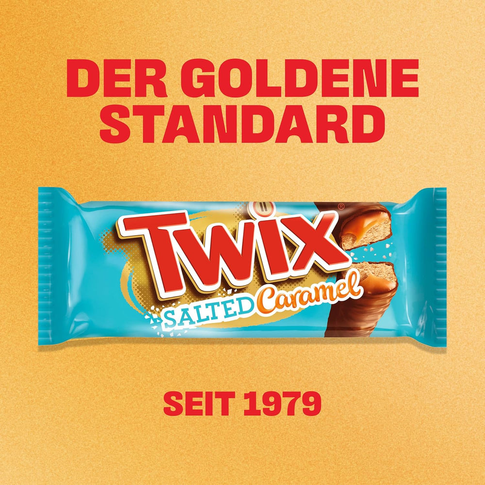 Batony Czekoladowe Twix Solony Karmel | Opakowanie zbiorcze czekolady | 30 podwójnych batonów (30 x 46g)