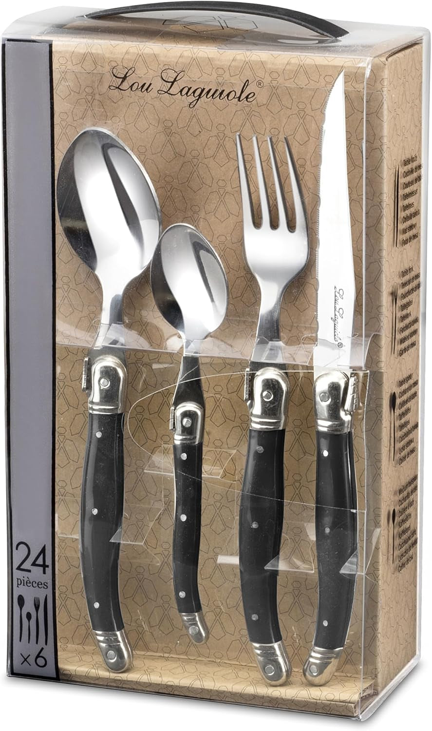 LOU LAGUIOLE TRADITION Zestaw sztućców do steków 24 sztuki Kitchen Naty Shop