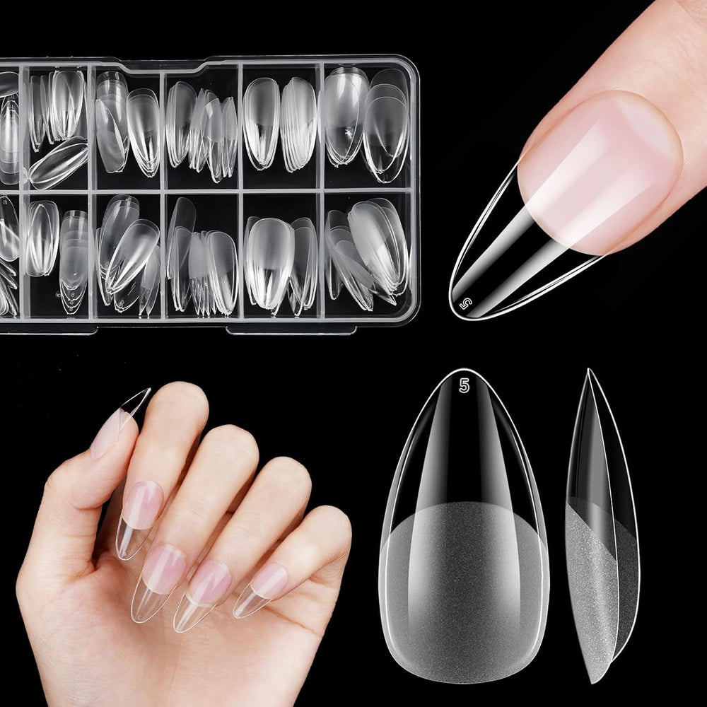 Unghii false scurte, model balerină, 120 bucăți, pentru lipire, 12 dimensiuni, unghii artificiale scurte, gel moale, acoperire completă, vârfuri de unghii pentru unghii cu gel scurte, S