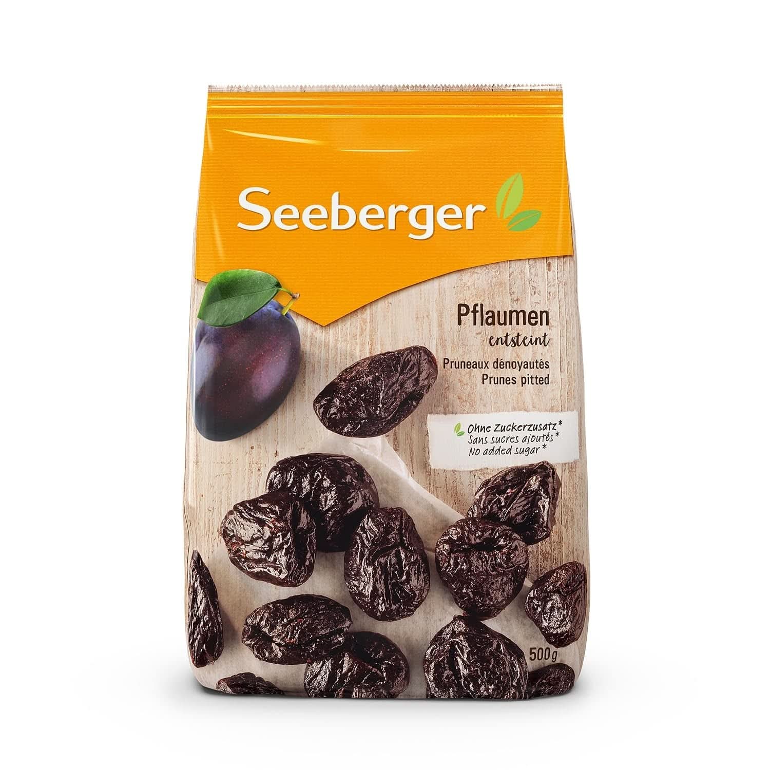 Seeberger, prune uscate foarte mari și gustoase de cea mai bună calitate - foarte dulci și aromate, 13 x 125 grame Produse deshidratate Naty Shop 500 grame