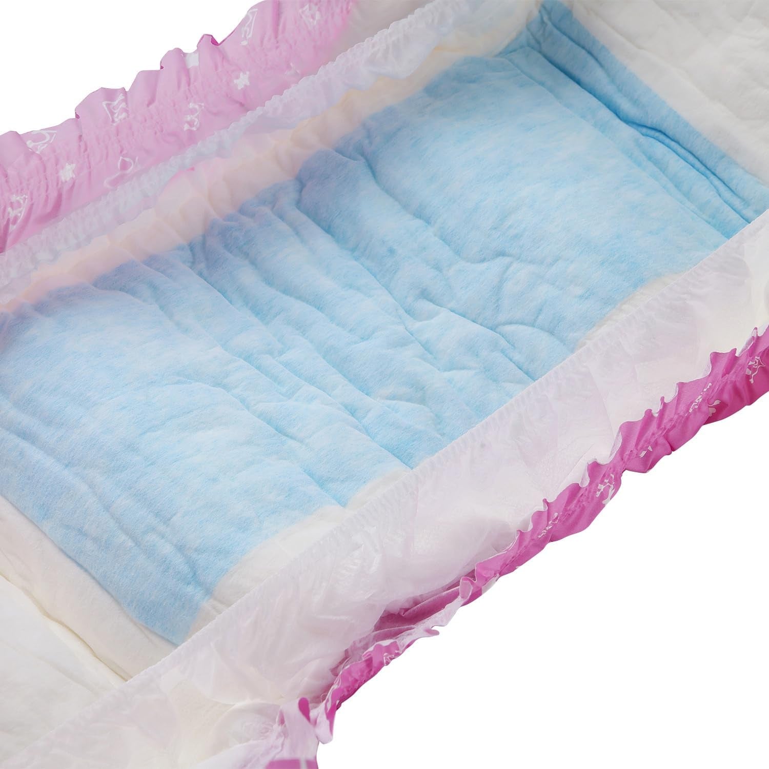 Pieluchy dla dorosłych CutiePlusU, 10 sztuk, jednorazowe majtki na nietrzymanie moczu z prześcieradłem dla kobiet i mężczyzn, maksymalna chłonność przez noc - Mała Księżniczka (duży rozmiar 94-119 cm)