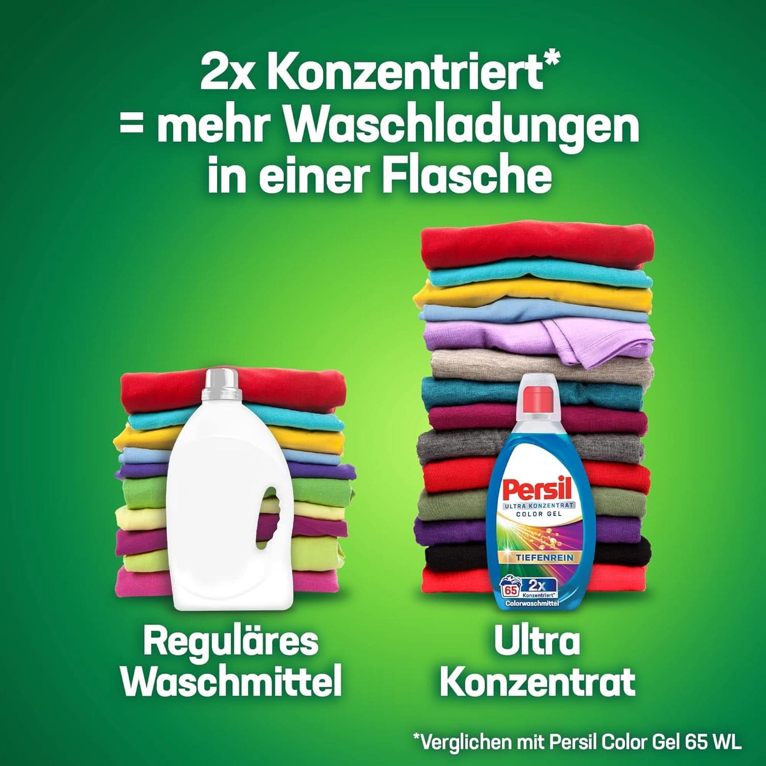 Persil Ultra Concentrate Color Detergent (2 X 65 prań), wysoce skoncentrowany płynny detergent z technologią Deep Clean Plus przeciwko najtrudniejszym plamom Rufe Naty Shop Detergenty do prania