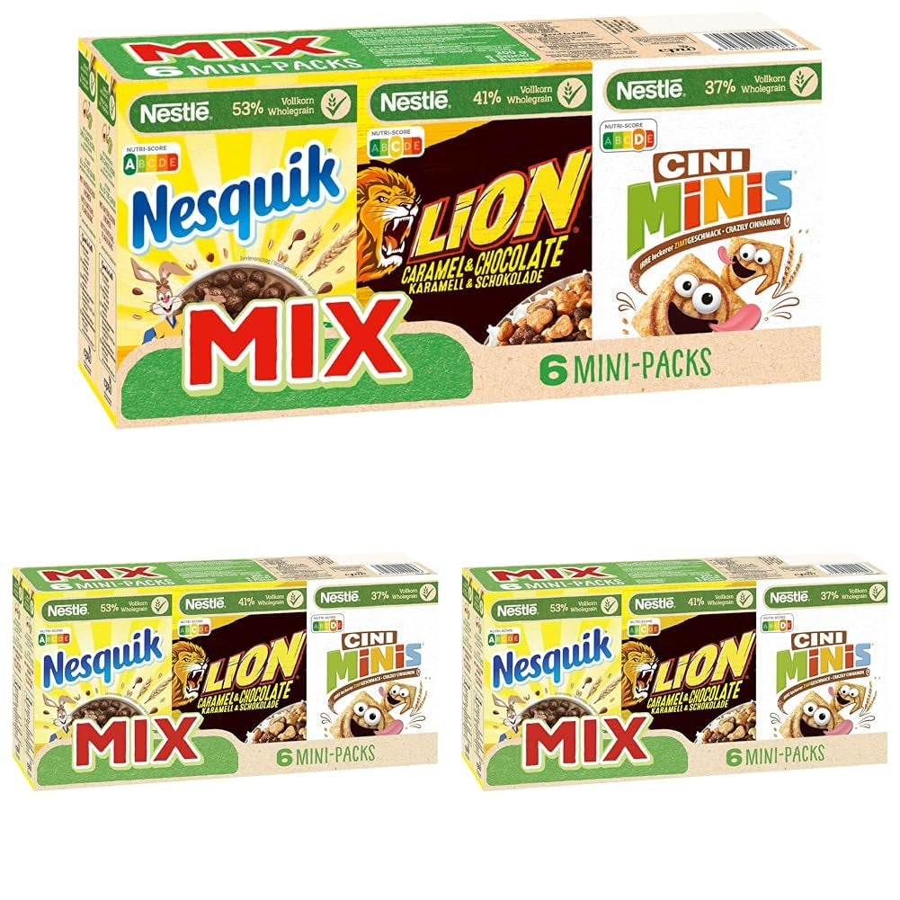 Mini saszetki płatków Nestlé Mix, 6 sztuk, 1 opakowanie (1x200g do 4x30g, 2x40g)