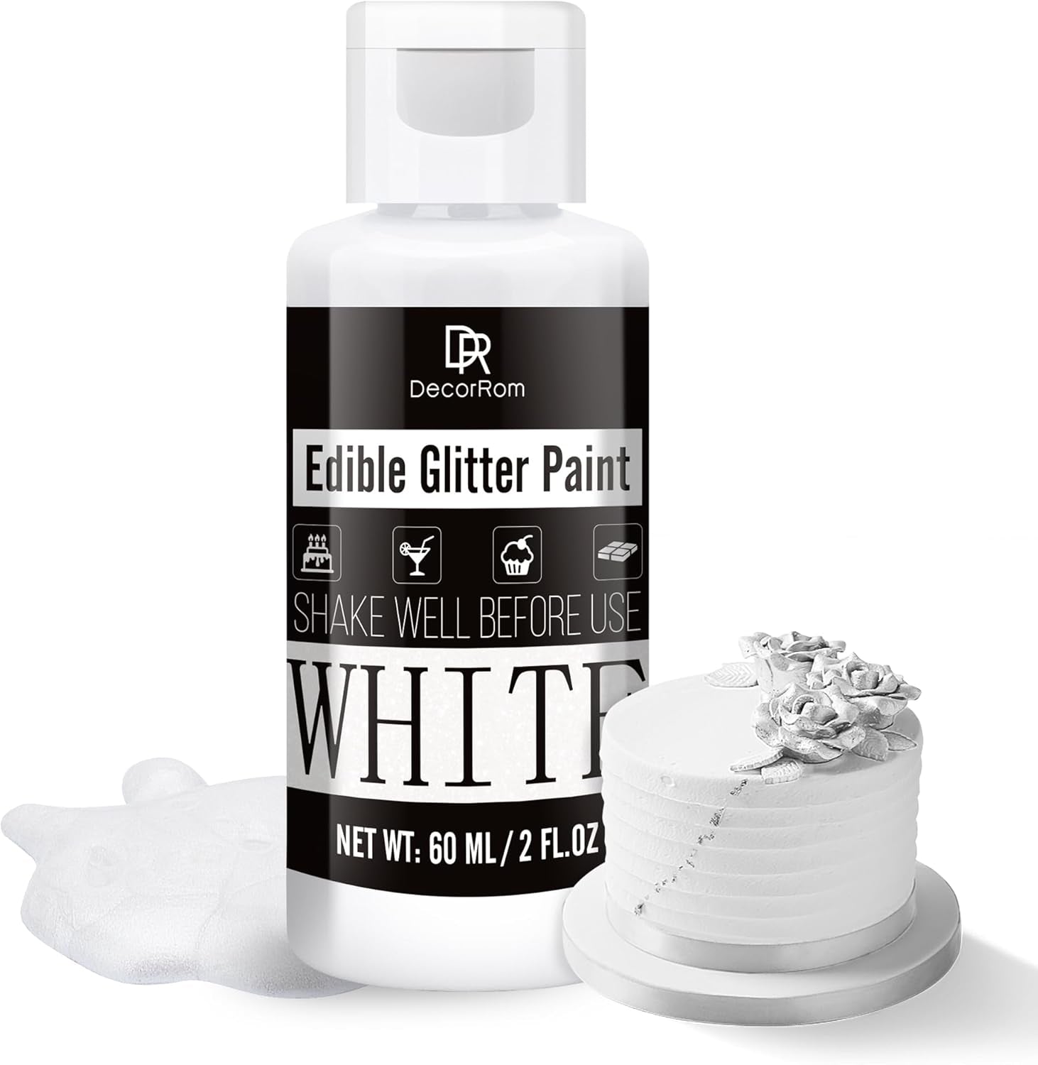 Jadalny płynny brokat - 6 kolorów Metaliczny brokat Barwnik spożywczy do dekorowania ciast, pieczenia, babeczek - Jadalny płynny brokatowy proszek metaliczny do majsterkowania Ciastka, kremówki, ciasta