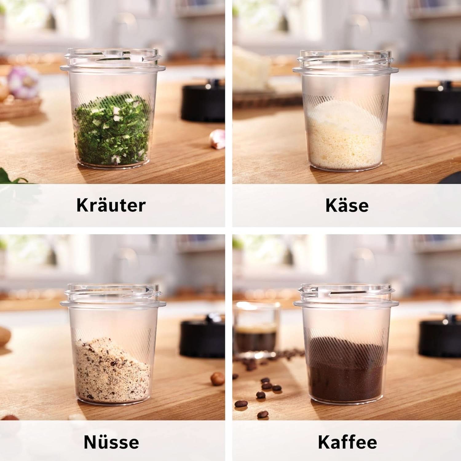 Mikser stojący Bosch Vitapower Serie 4 MMB6177S, Edelstahl-Klingen Made in Germany, 1,5 l Thermosafe Glasbehälter, 0,6 l To-Go-Flasche, Stopfer, Universalzerkleinerer, 30 000 U/Min, 1200 W, Silver Kitchen Naty Shop