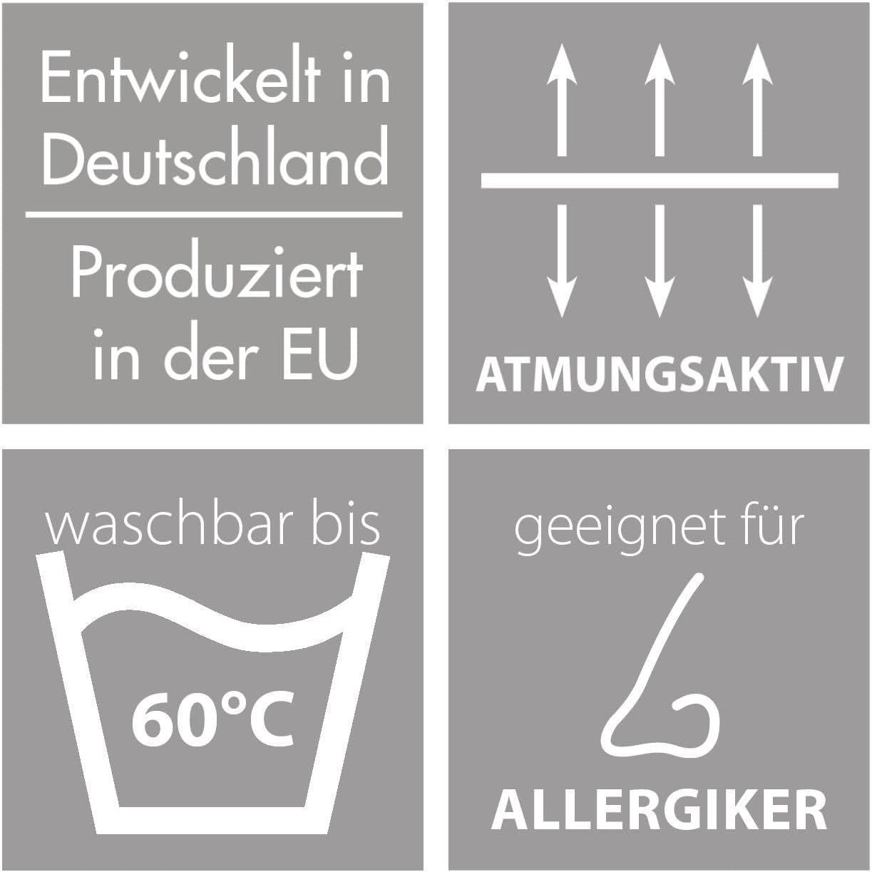 Lekka kołdra letnia Traumnacht 155X220 cm, kołdra antyalergiczna, specjalnie na lato, z wygodnym miękkim pokrowcem z mikrofibry, posiada certyfikat Oeko Tex, wyprodukowana zgodnie z niemieckimi standardami jakości. Kołdry i kołdry Naty Shop