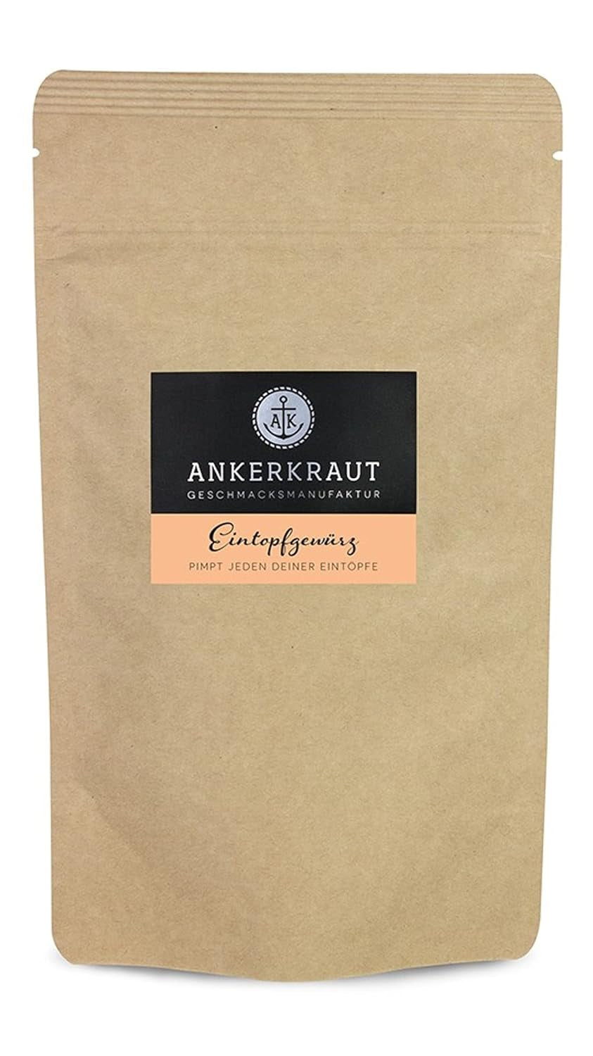 Ankerkraut Eintopf, Linsen, Beans and Gemüse, Gewürz-Mischung, Vielfalt für jeden Gesmack, ohne Gesmackverstärker, lecker schmecker, 90 g w szkle korkowym