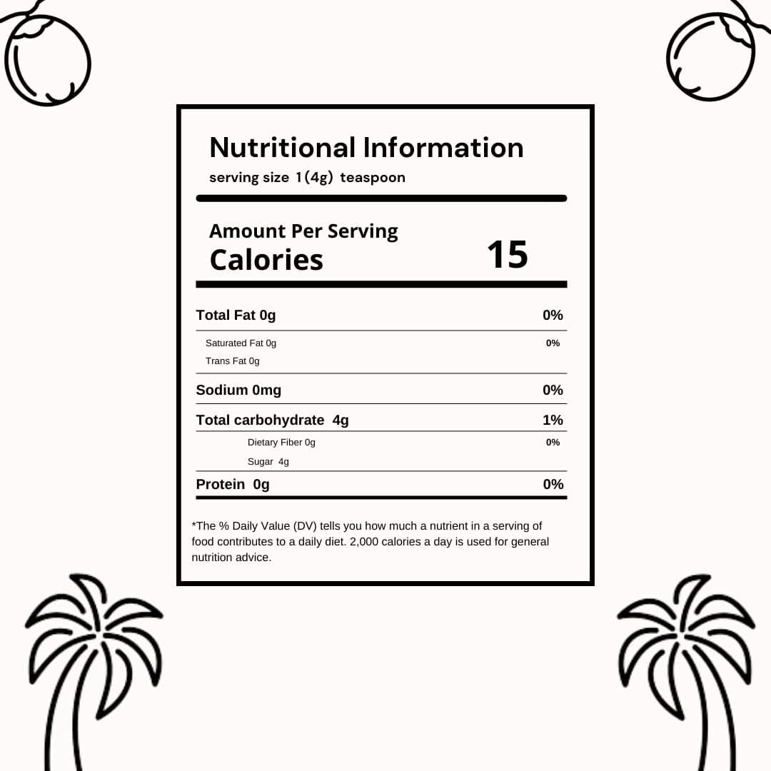 SVATV Brązowy cukier palmowy w proszku, 227 gramów Słodziki Naty Shop