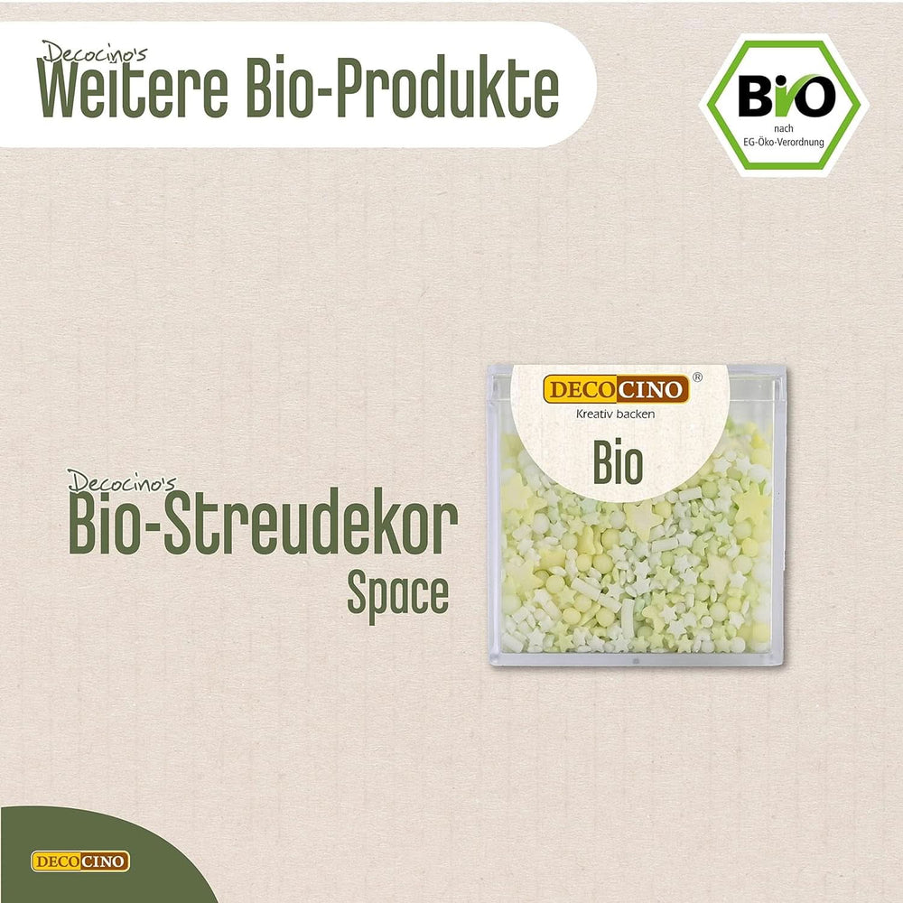 DECOCINO Organiczne gwiazdki posypkowe, 50 gramów posypki Naty Shop