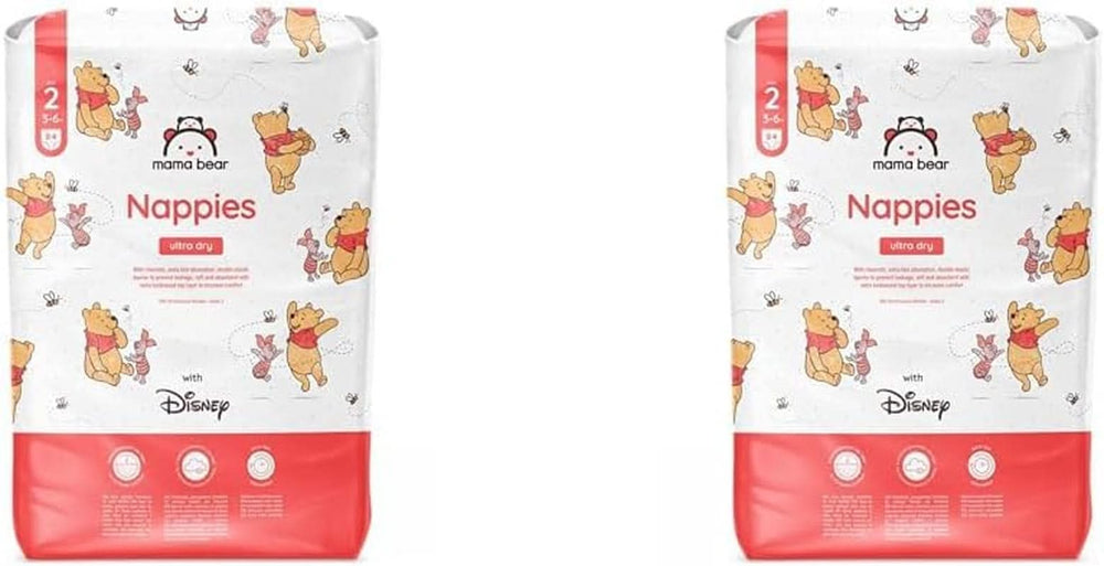 Pieluchy Mama Bear Disney Ultra Dry rozmiar 4 (8-14 kg), białe, 84 sztuki (1 opakowanie)