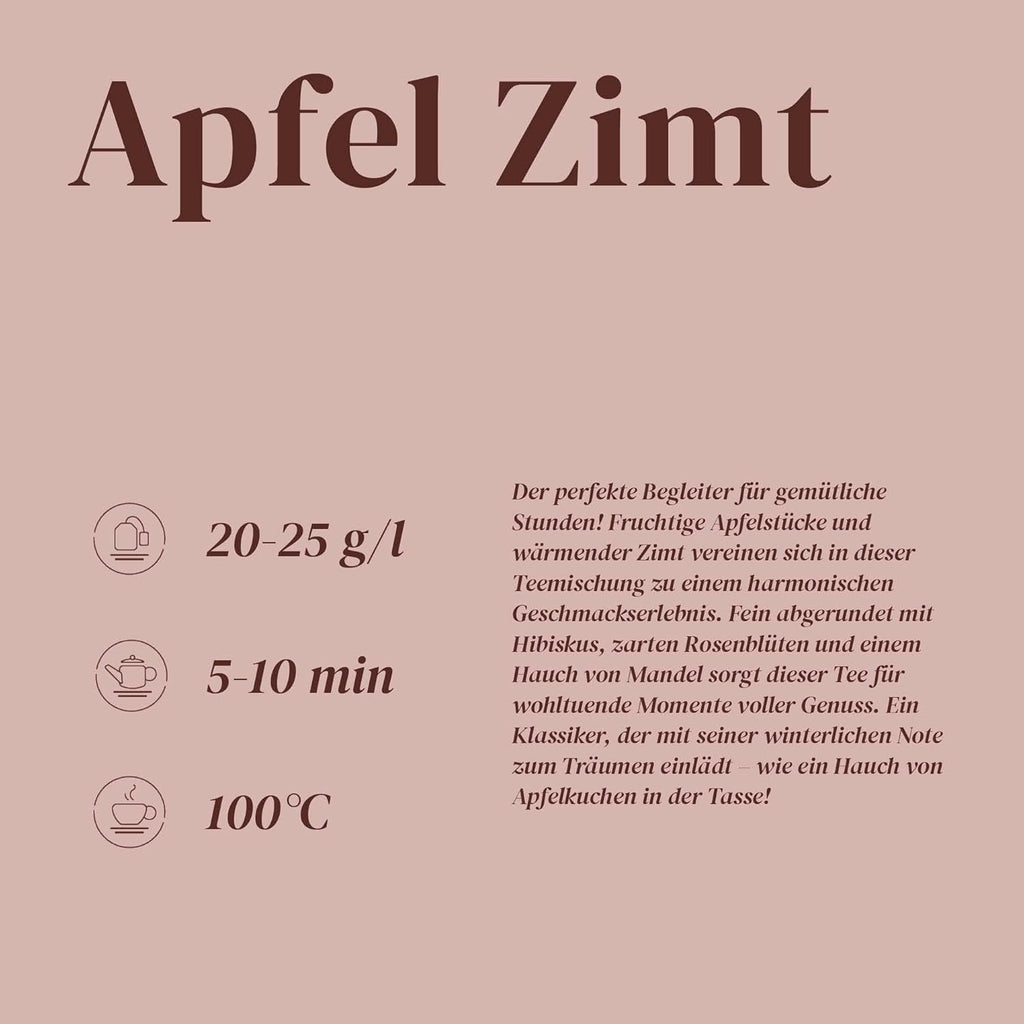 Alpaca Tea | Măr și scorțișoară | Amestec de ceaiuri din fructe | Vrac | Resigilabil (100 g)