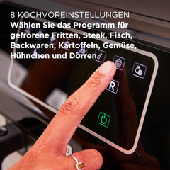 Kenwood Khealthy Twin Airfryer, 8L (2X4L), dwukomorowa, 8 programów, funkcja Dual Cook & Sync Finish, ekran dotykowy