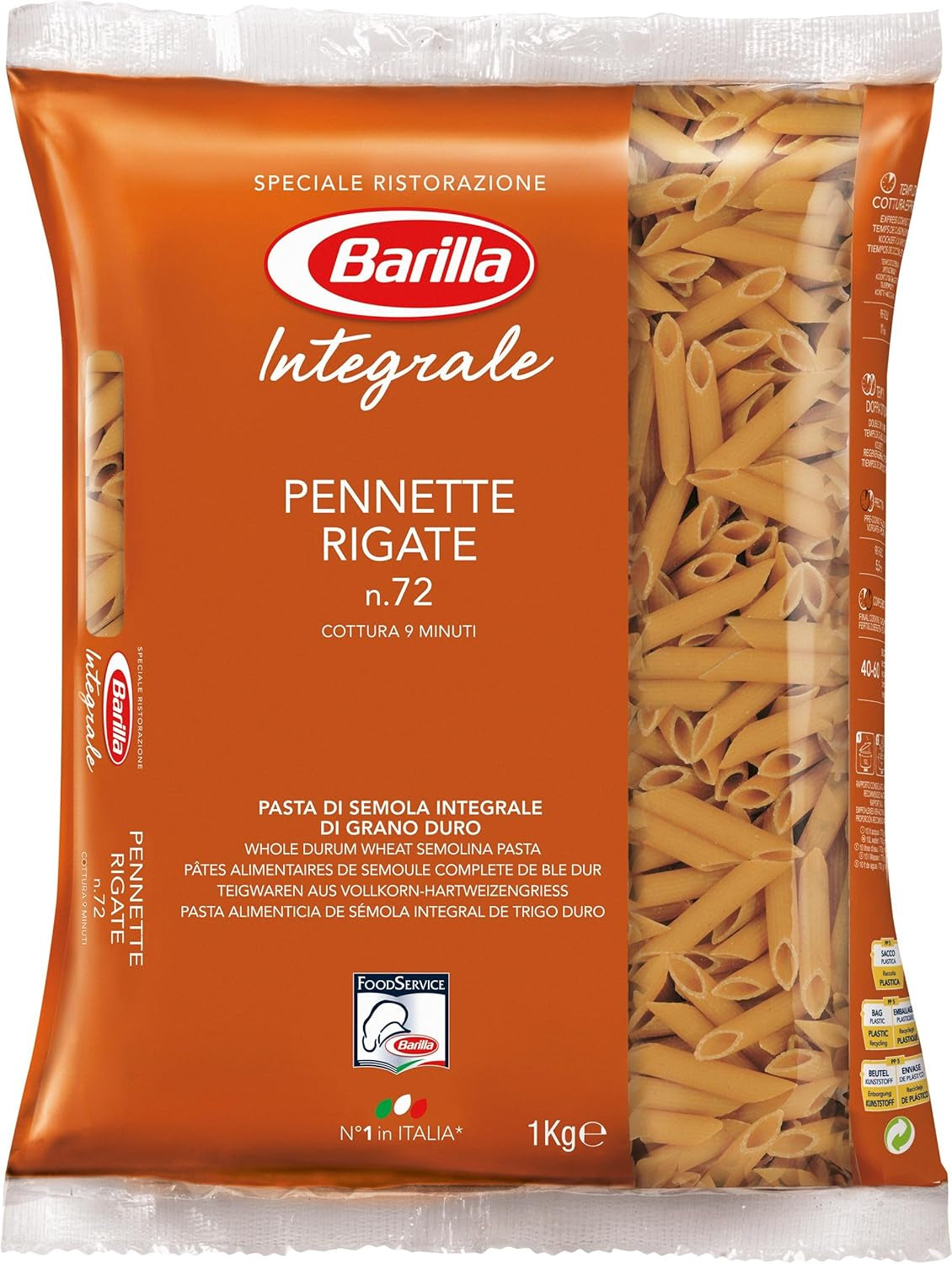 Pełnoziarnista Barilla Fusilli Makaron pełnoziarnisty – 1 kg